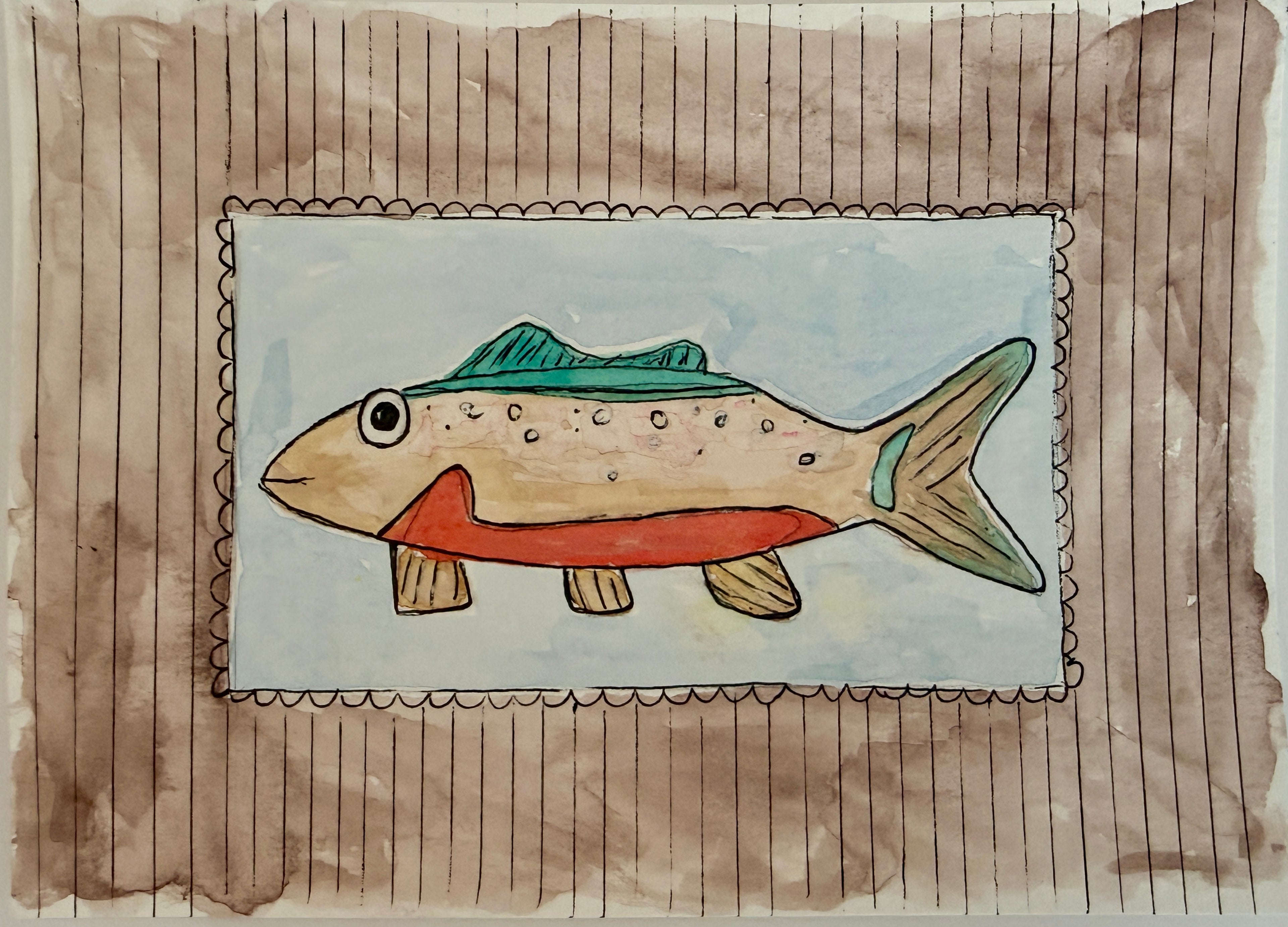 Fish | Original 5x7 watercolor