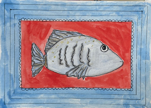 Fish | Original 5x7 watercolor