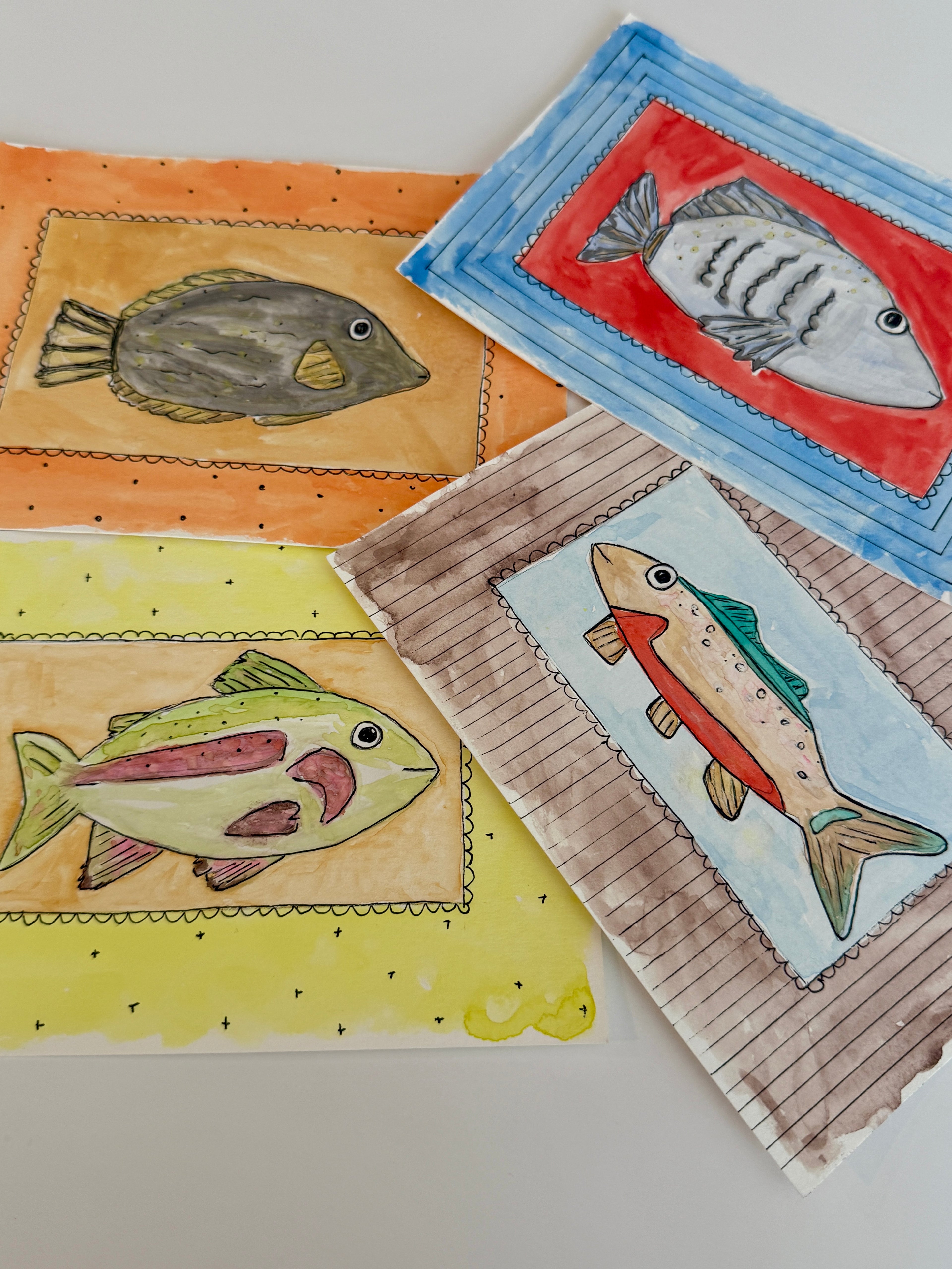 Fish | Original 5x7 watercolor