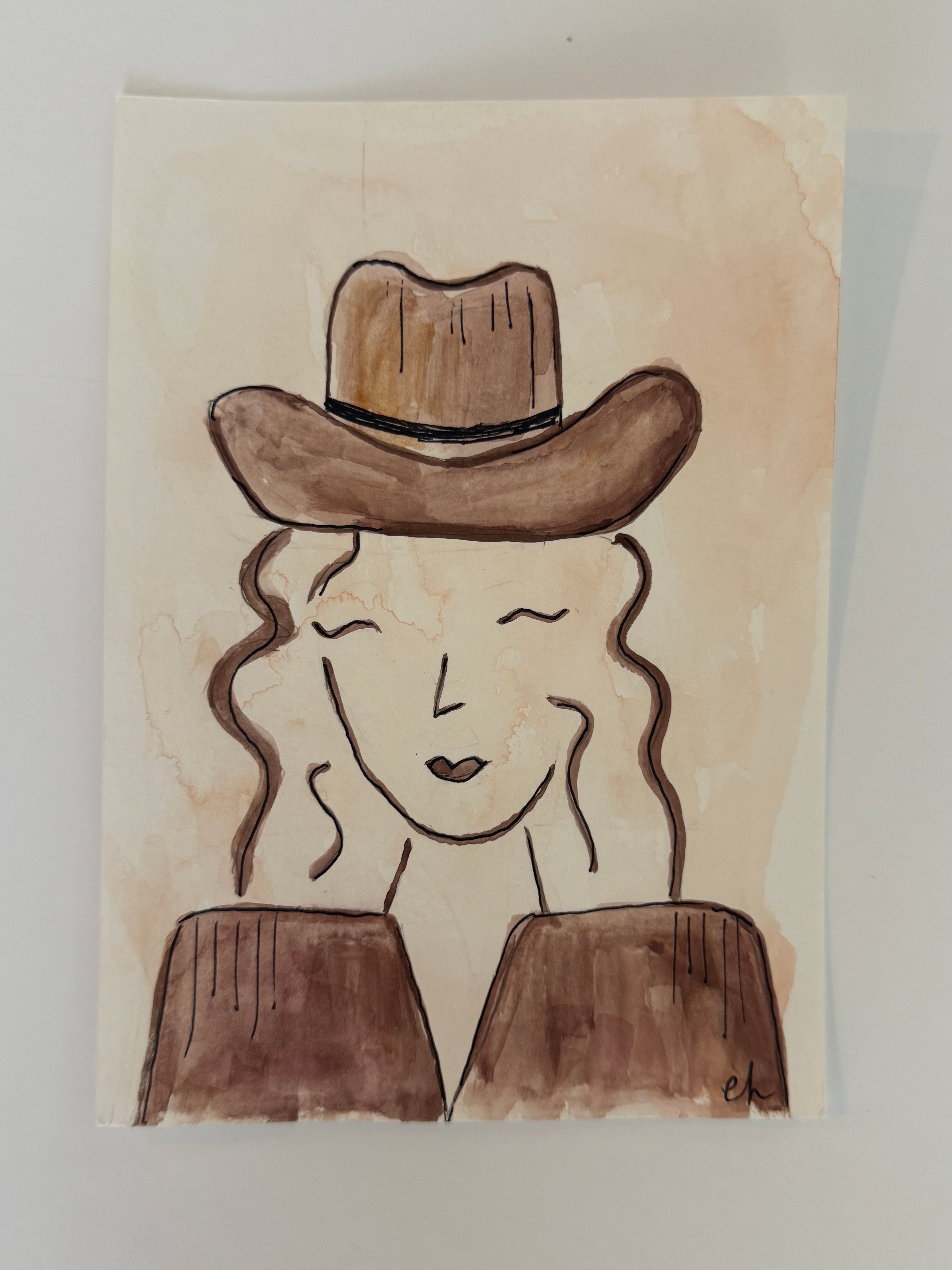 Cowgirls | Original 5x7 watercolor