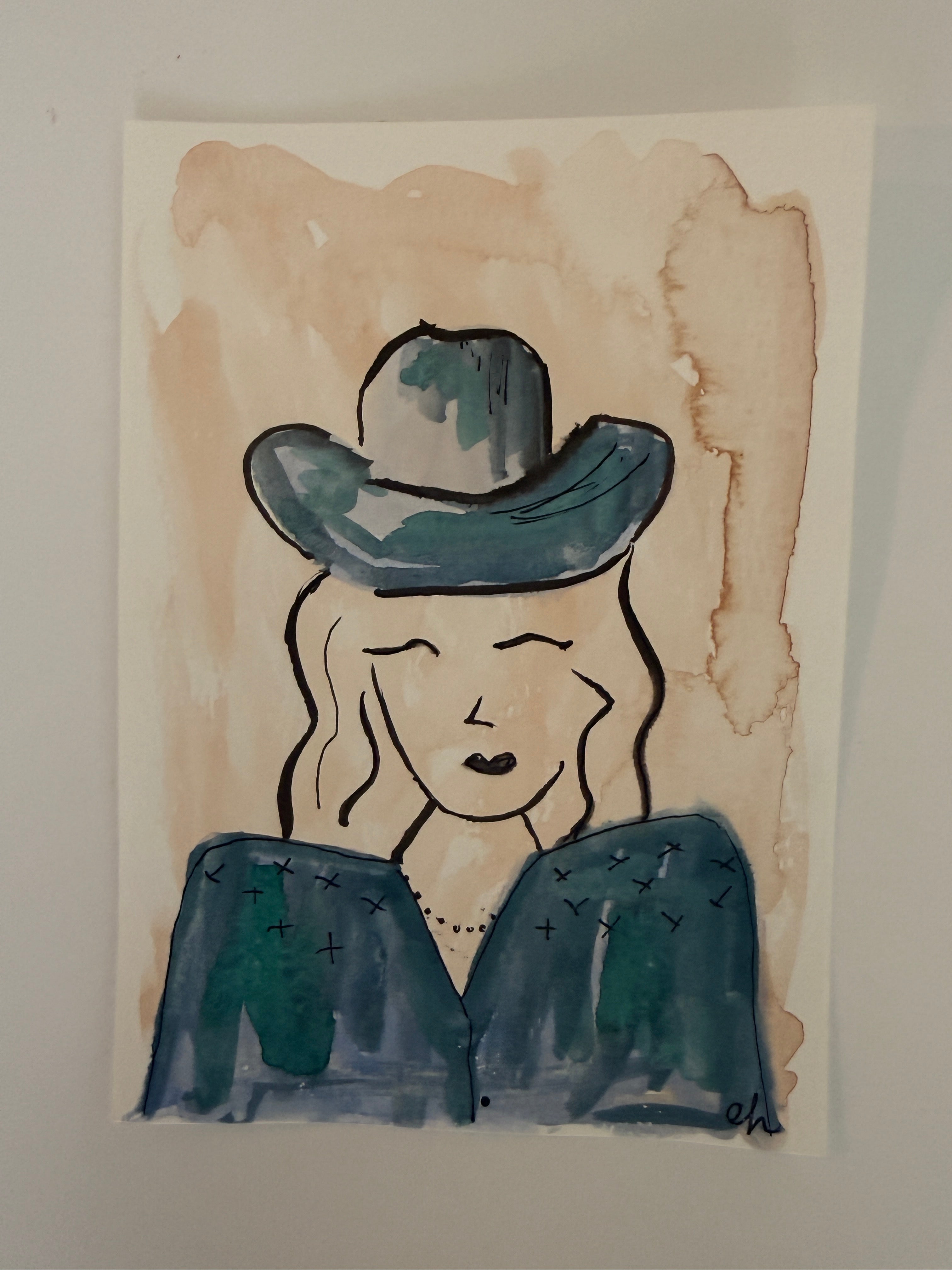 Cowgirls | Original 5x7 watercolor