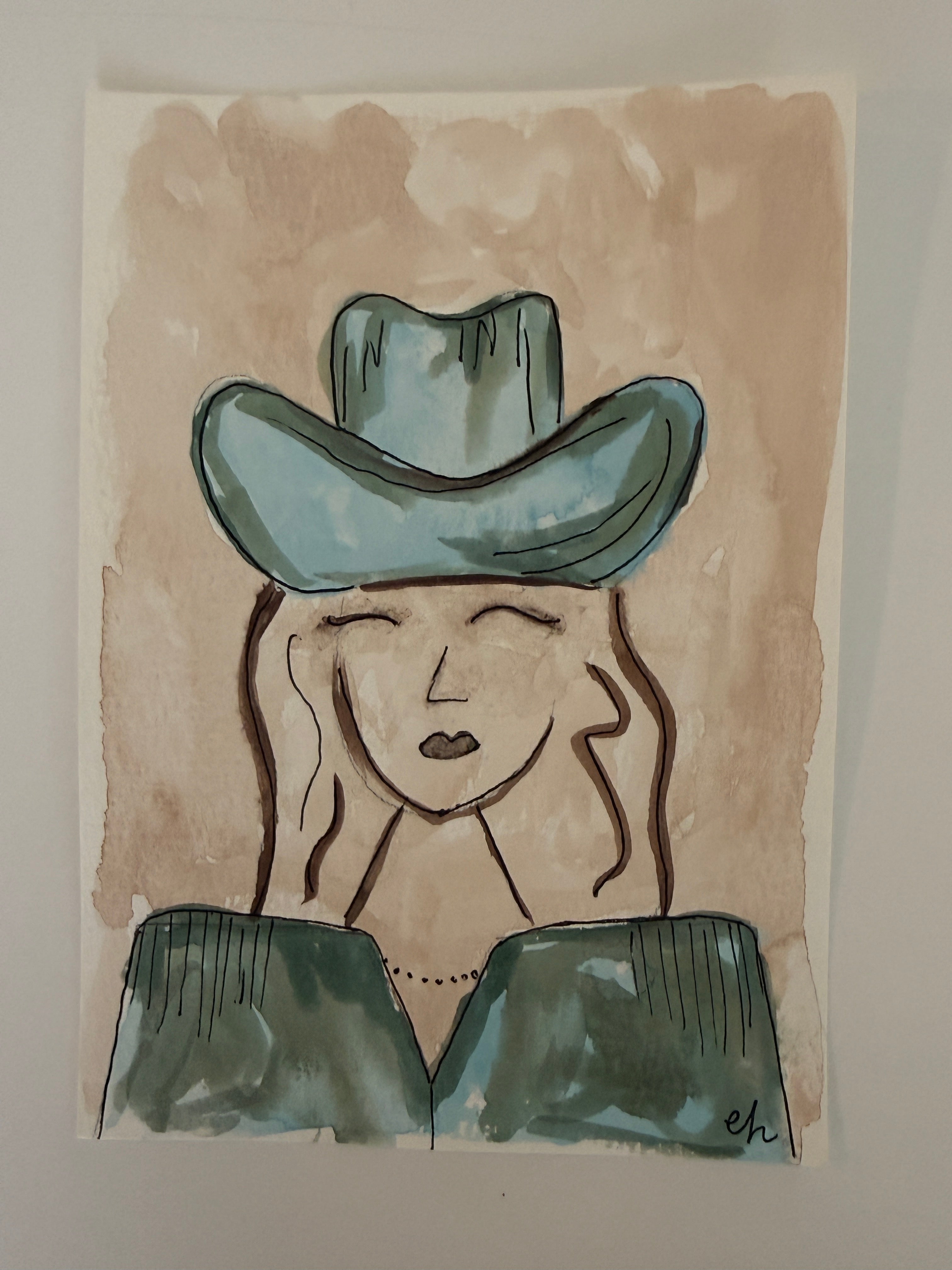Cowgirls | Original 5x7 watercolor