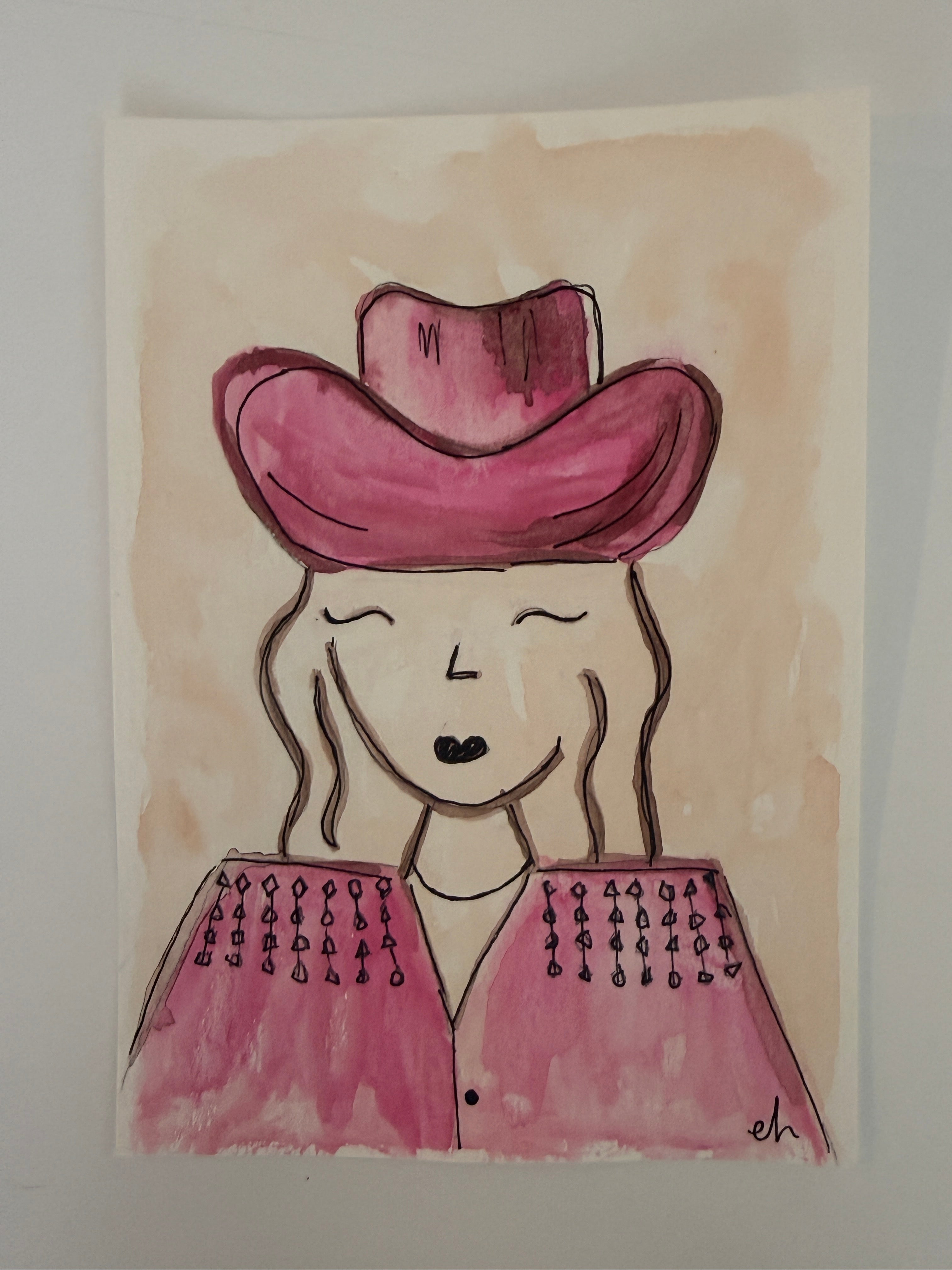 Cowgirls | Original 5x7 watercolor