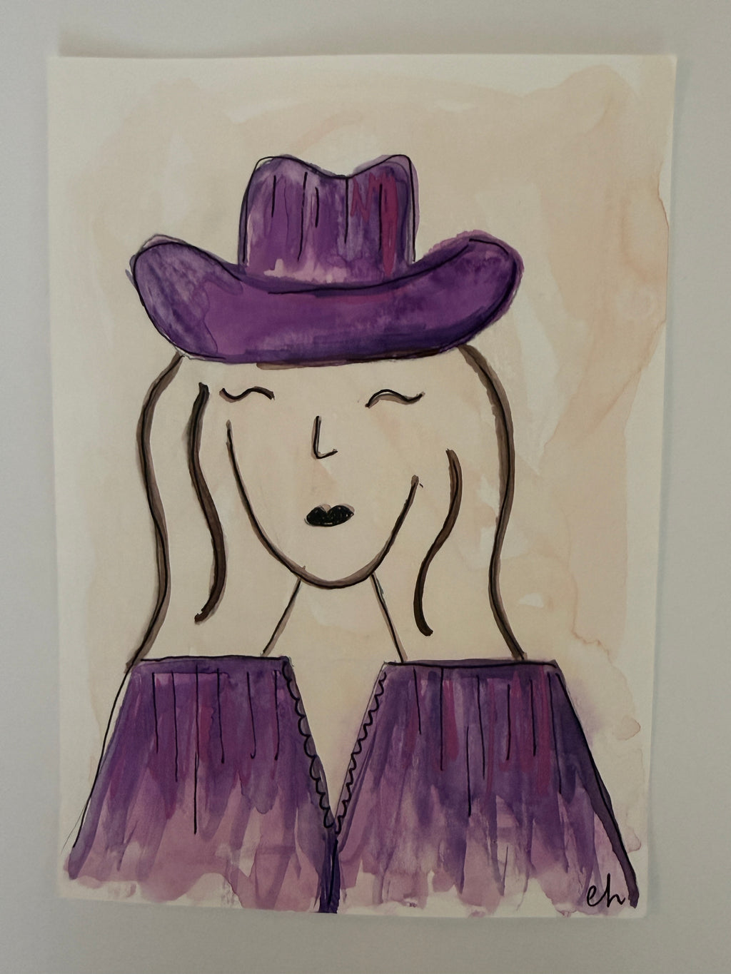Cowgirls | Original 5x7 watercolor