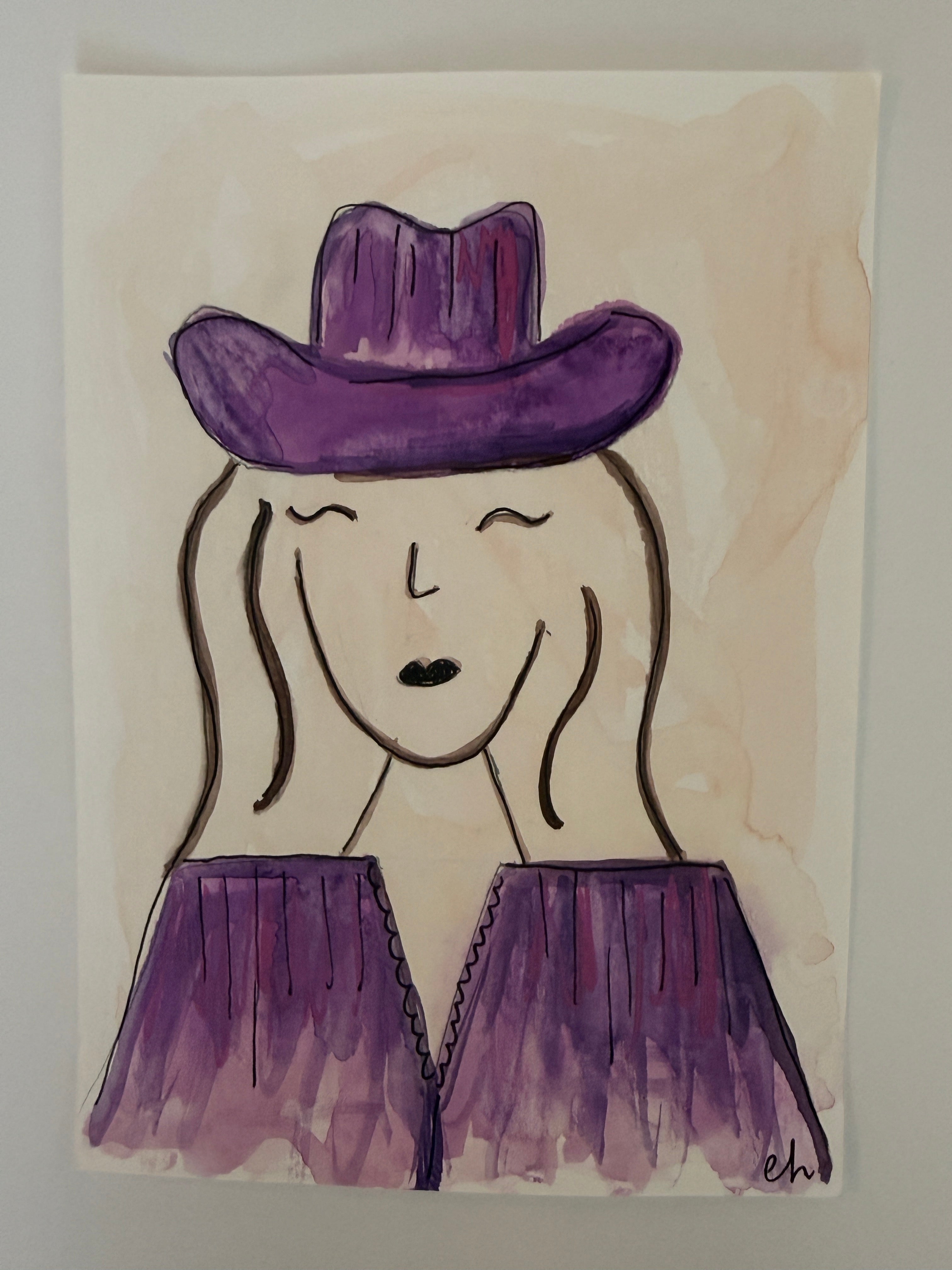 Cowgirls | Original 5x7 watercolor