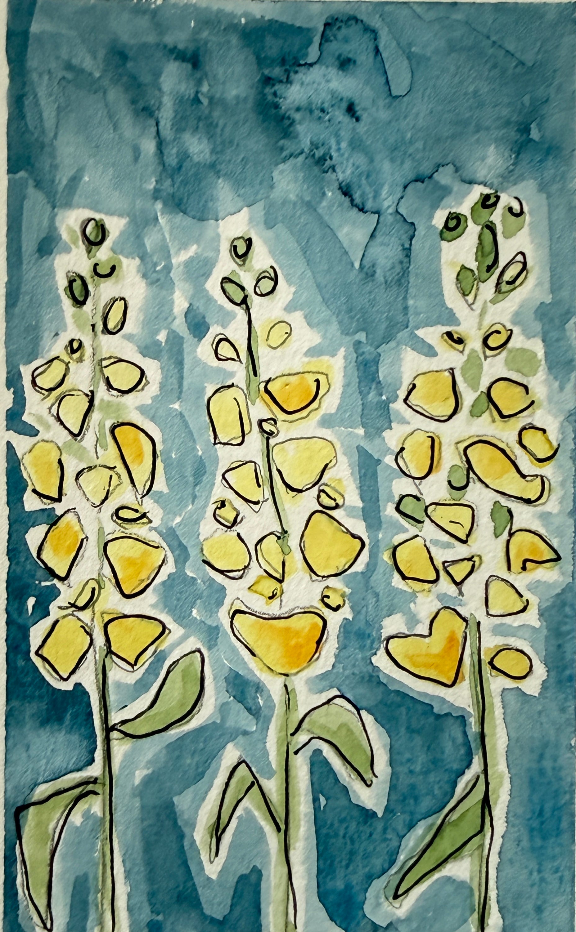 Snapdragon flowers | Original 5x7 watercolor mini paintings | Pack of 5