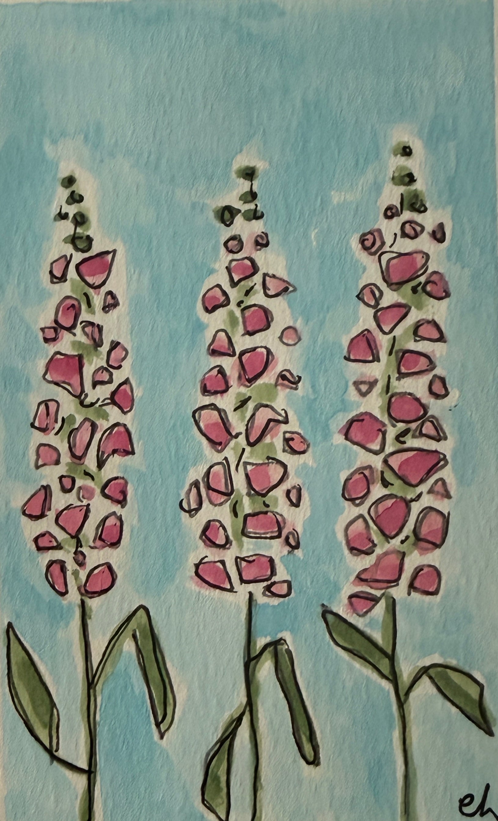 Snapdragon flowers | Original 5x7 watercolor mini paintings | Pack of 5