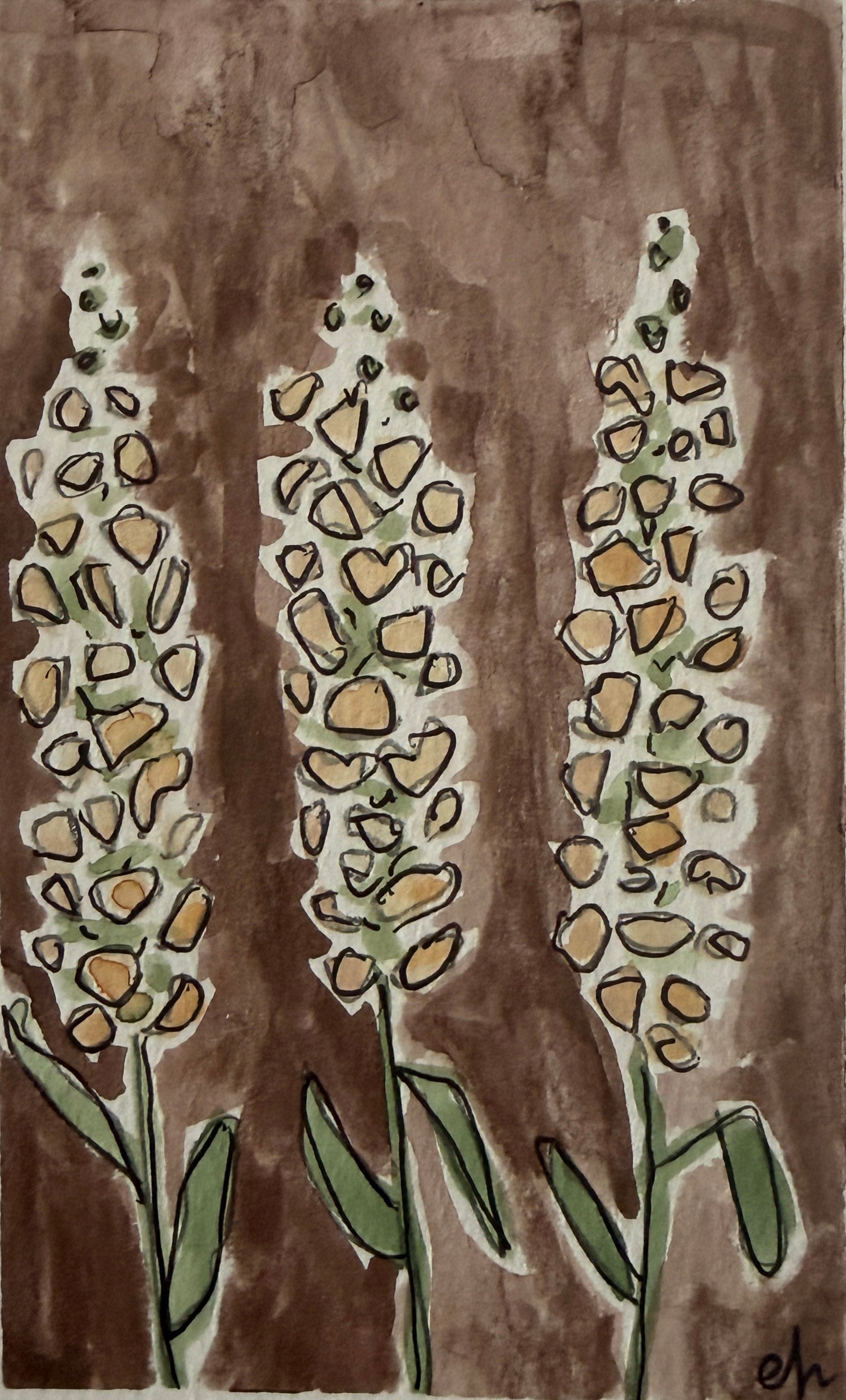 Snapdragon flowers | Original 5x7 watercolor mini paintings | Pack of 5