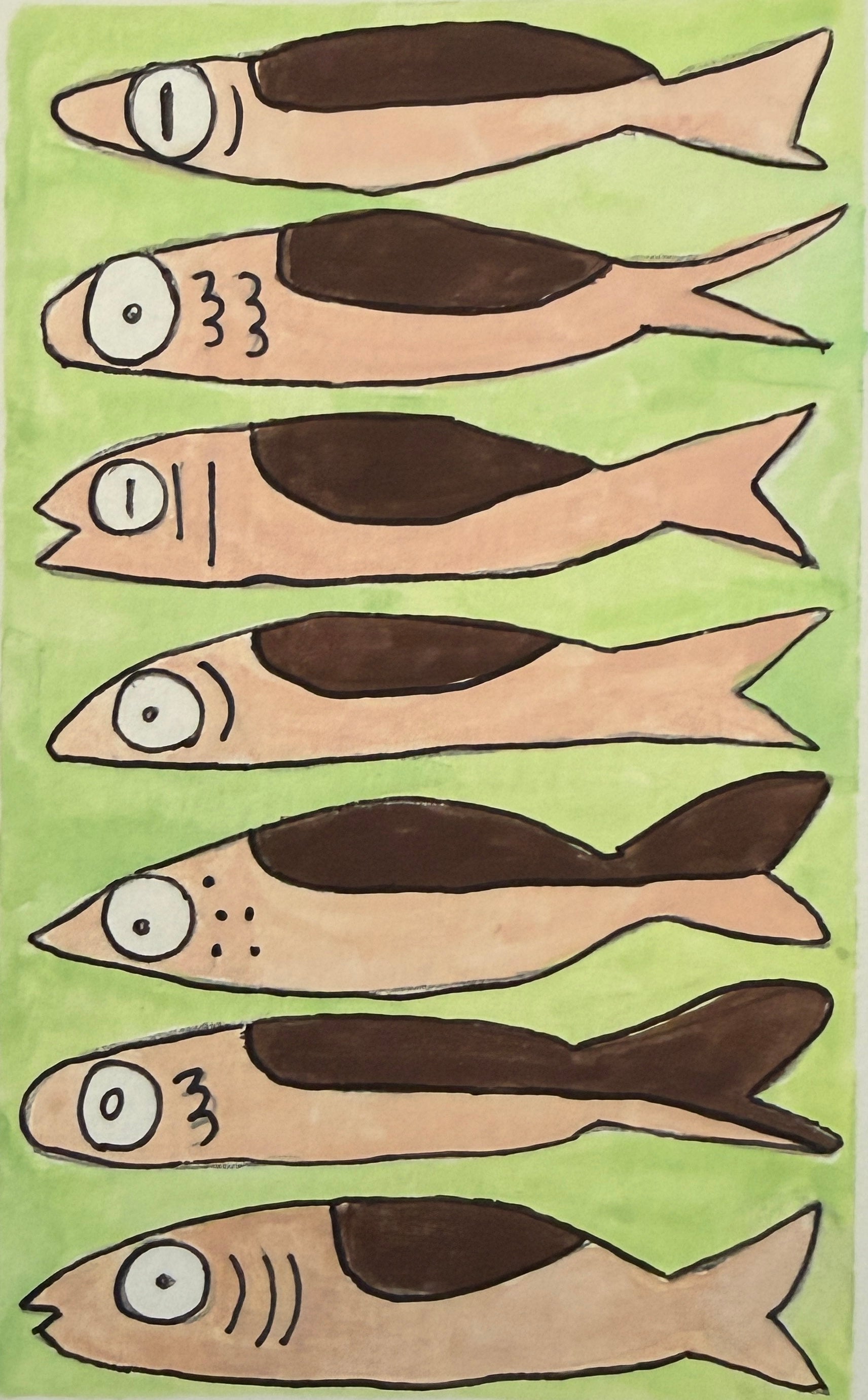 Sardines | Original 5x7 watercolor