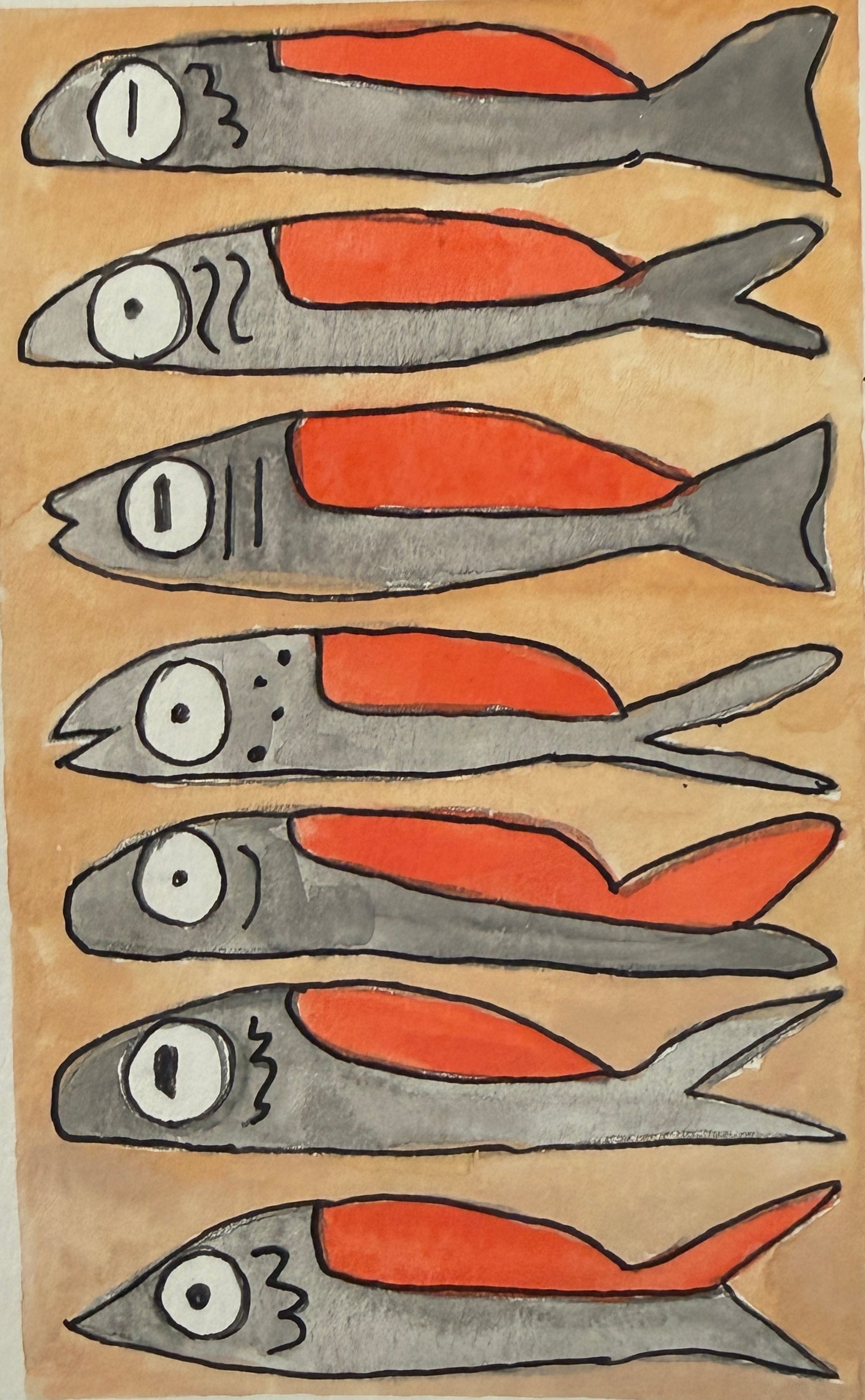 Sardines | Original 5x7 watercolor